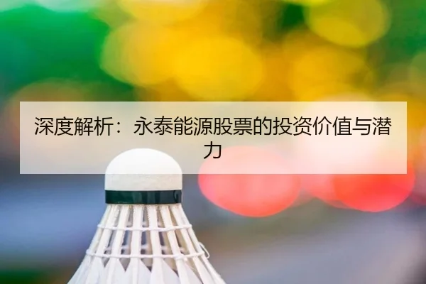 深度解析：永泰能源股票的投资价值与潜力